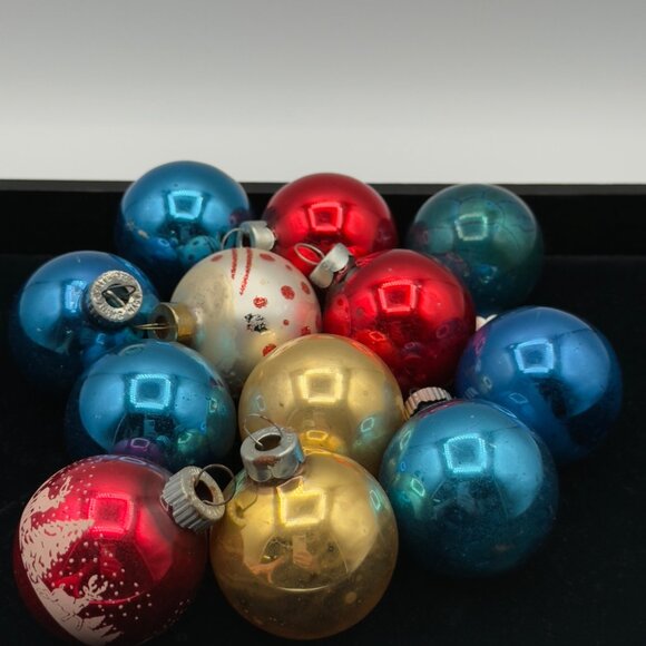 Vintage Mercury Glass Christmas Ornaments Shiny Bright Rauch Made in USA Small - Picture 14 of 16